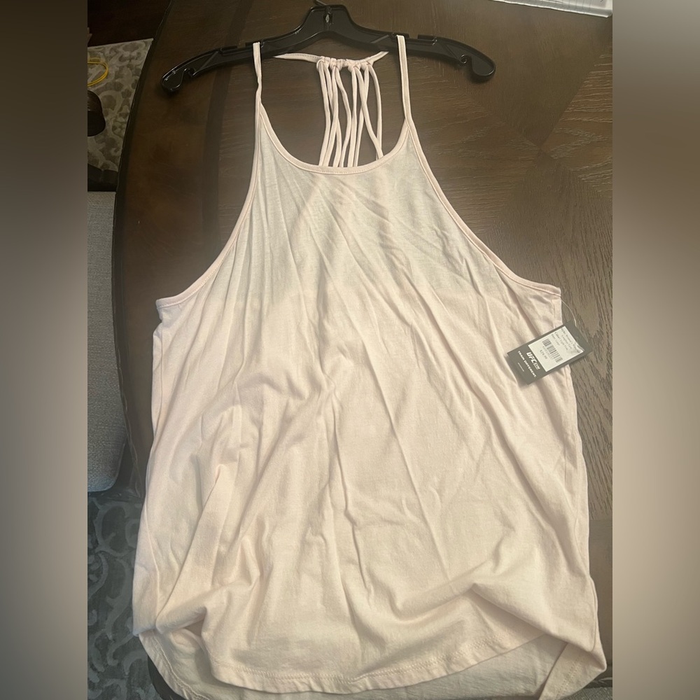 UFC Gym Women's Waterfall Longline Super Soft Tank Top Light Pink Size M or L